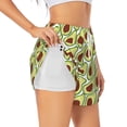 thumbnail image 3 of Lsque Avocado Printed Women's Running Shorts with Liner Pockets,Elastic Quick Dry Workout Athletic Gym Yoga Shorts,Womens High Waist Shorts-Large, 3 of 9