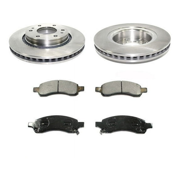 Front Brake Pad and Rotor Kit - Compatible with 2006 - 2009 Chevy Trailblazer 4.2L 6-Cylinder 2007 2008