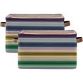 thumbnail image 2 of Coolnut 2 Pack Fabric Storage Basket Mexican Serape Stripes Closet Storage Bins with Handles Foldable Baskets for Shelves Toy Organizer Home Office Decor Gifts, 2 of 7