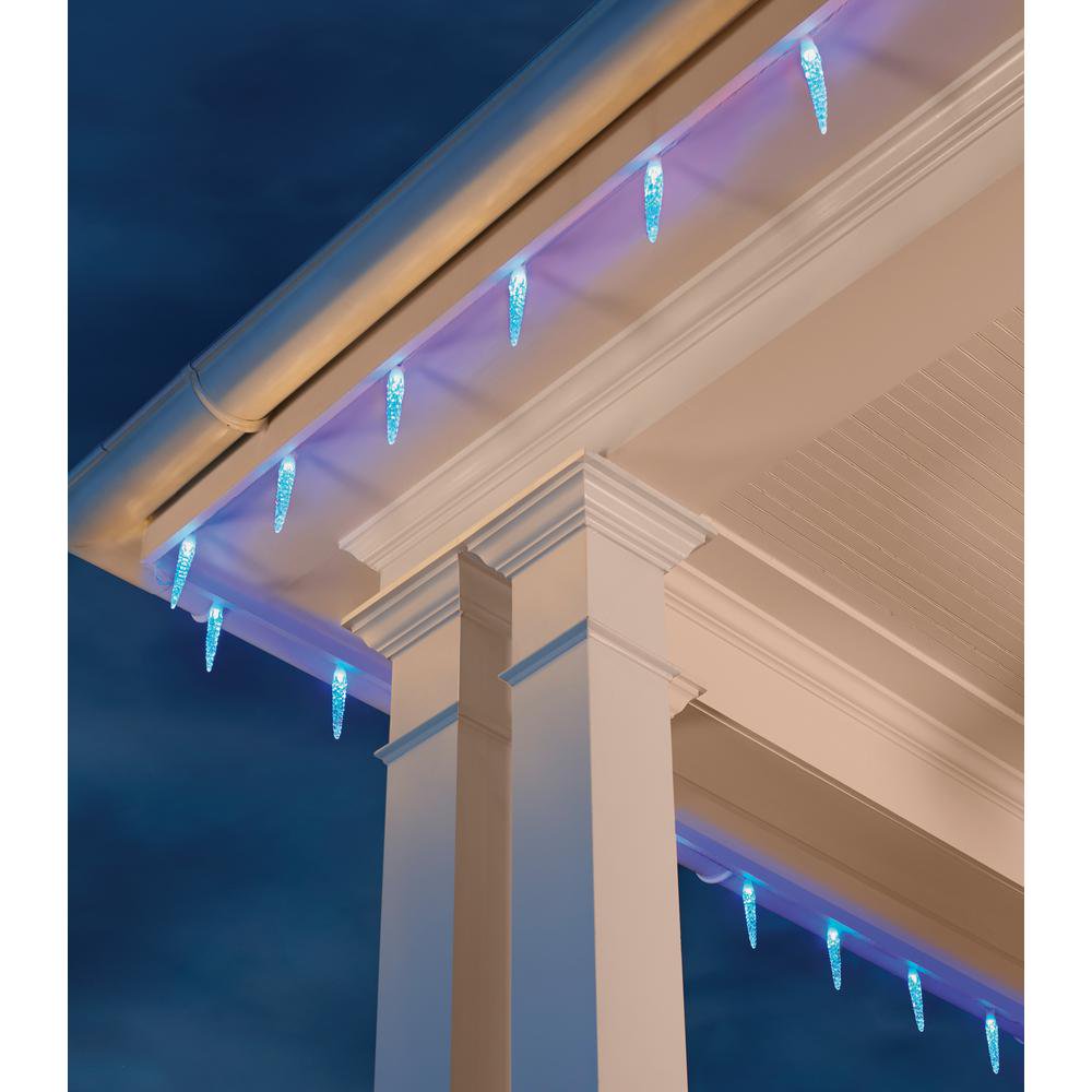 Home Accents Holiday 20L 6In. Molded Icicle Light, 72 Function with