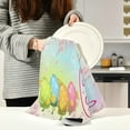 thumbnail image 3 of Happy Easter Kitchen Tea Towels Set of 1 Absorbent Hand Dish Towels, Pink Flowers Eggs Dishcloths Lint-Free 18x28 Inch Fast Drying for Cooking Baking Home Clean, 3 of 7