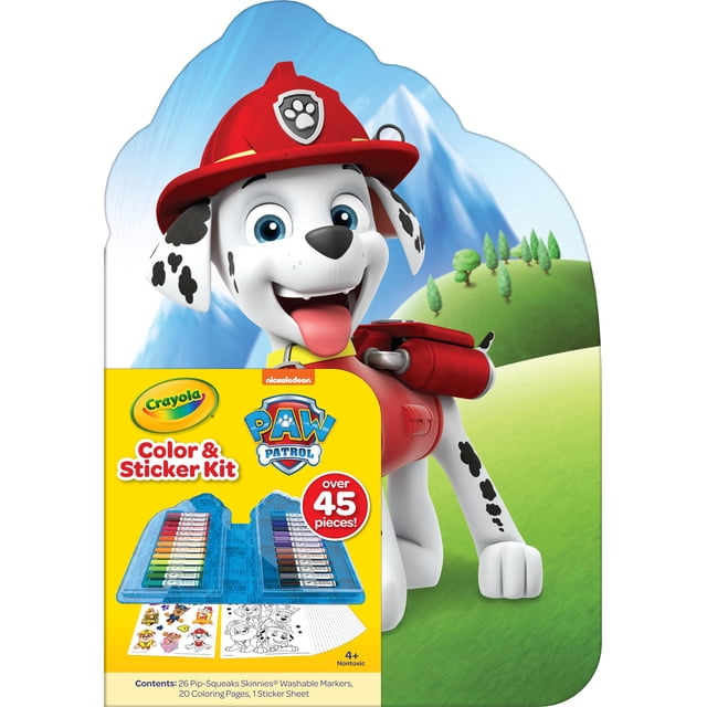 Kit de arte Crayola Paw Patrol con 26 rotuladores lavables y funda