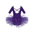 thumbnail image 5 of iiniim Toddler Girls Tutu Dress Ballet Dance Leotard Short Sleeves Tulle Dress Gymnastics Bodysuit, 5 of 7