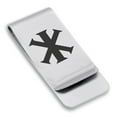 thumbnail image 1 of Stainless Steel Religious IX Monogram Classic Slim Money Clip Credit Card Holder, 1 of 2