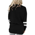 thumbnail image 5 of EHRWE Women's Color Block Lace Sexy Fashion Long Sleeve Casual Top Fashion Clothes, 5 of 6