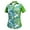 Parrot Green/Algiers Blue, variant on Monterey Club Women's Popcorntique Print Block Golf Polo Shirt #2408