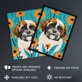 thumbnail image 2 of Artery8 Vibrant Shih Tzu Daisy Portrait Dog Lover Floral Living Room Artwork Framed Wall Art Print A4, 2 of 3