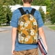 thumbnail image 4 of Easygdp White Floral and Butterflies Mochila Ligera de 15 Pulgadas para Estudiantes, Mochila Cómoda para la Escuela y Viajes, Correas Ajustables, 4 of 6