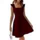 thumbnail image 2 of Vestido Corto con Lazo y Espalda Descubierta para Mujer, Modelos de Verano, Vestidos Halter, Vestidos de Fiesta Vino Tinto S, 2 of 8