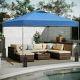 thumbnail image 3 of Ainfox 10 x 10 ft Pop up Canopy Tent with Weight Bag,Instant Outdoor Canopies,Shade Tents with Carrying Bag,Blue, 3 of 9