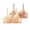 Beige, variant on Fashionable Women Lace Gathered Bra with Adjustable Straps and Thin Cup Support for Everyday Comfort 2PCS Black N