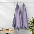 thumbnail image 3 of MALLONI HOME Ultra Soft 6 Pack Cotton Towel Set, Contains 2 Bath Towels 28x55 inch, 2 Hand Towels 16x24 inch & 2 Wash Coths 12x12 inch, Ideal for Everyday use, Compact & Lightweight - Purple, 3 of 8