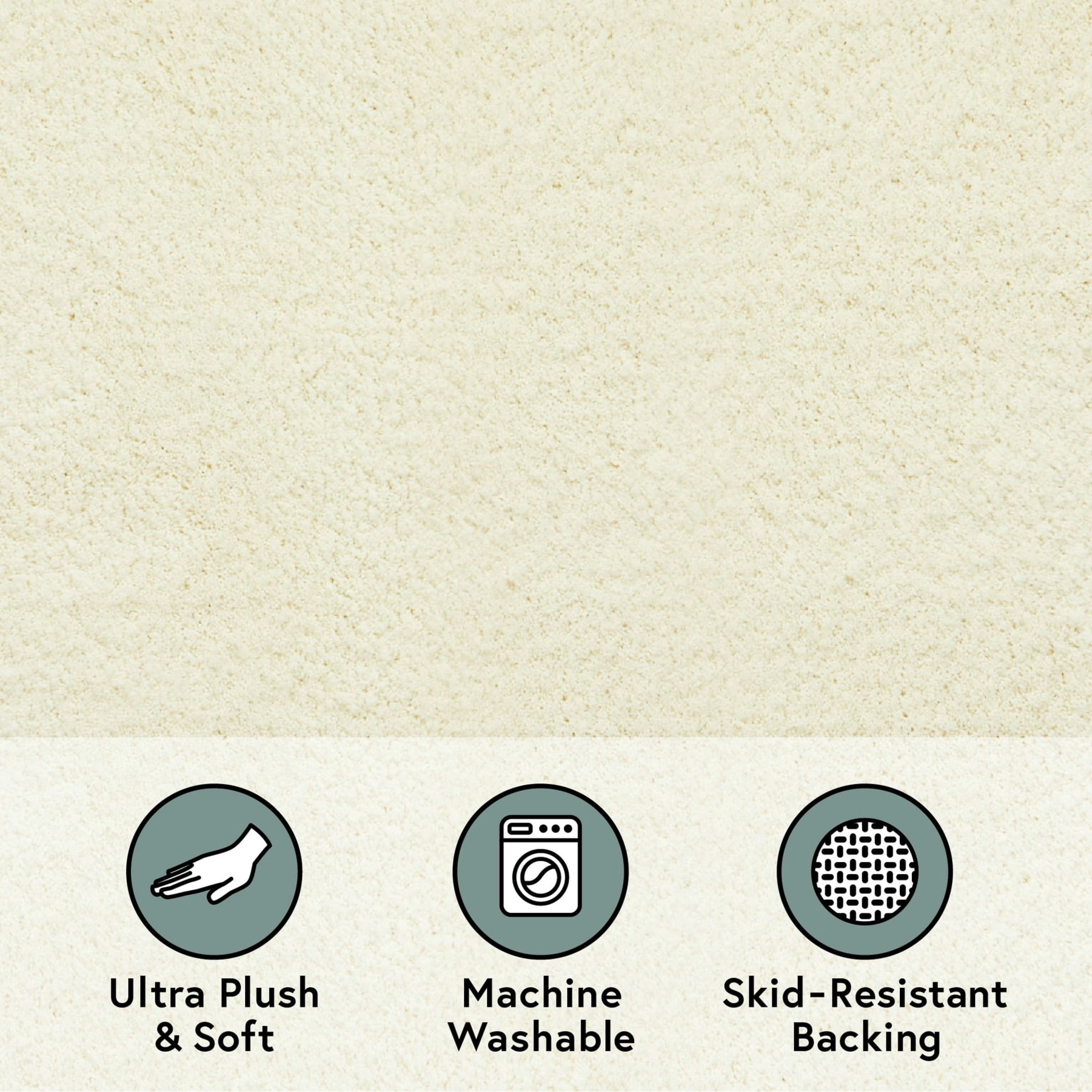 Better Homes & Gardens Ultra Soft Polyester Bath Rug, Plush Absorbent Bathroom Floor Rug with Skid-Resistant Backing, Machine Washable, 20" x 34", Vanilla Dream