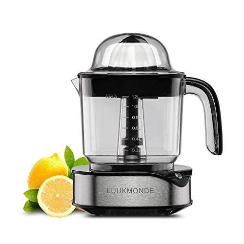 Hozodo Citrus Juicer Electric Orange Juicer,100W Professional Stainless Steel Fruit Juicer,2 Interchangeable Cones Lemon Juicer with Anti-drip Spout,Dishwasher Safe,Easy to Clean 