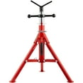 thumbnail image 2 of Heavy-Duty Pipe Stand 2500 lb Load, Adjustable 24"-42", Folding Carbon Steel Support for 1/8"-12" Pipes, Welding & Construction Use, 2 of 10