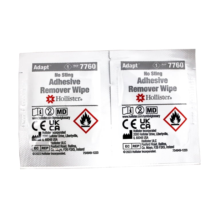 Hollister Adapt Adhesive Remover Wipes, 7760, 50 Count - 3 Pack