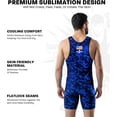 thumbnail image 3 of Exxact Sports Digital Camouflage Men's Wrestling Singlet, High-Performance Powerlifting Singlet, Wrestling Singlets for Men (AS, Blue Camo), 3 of 7