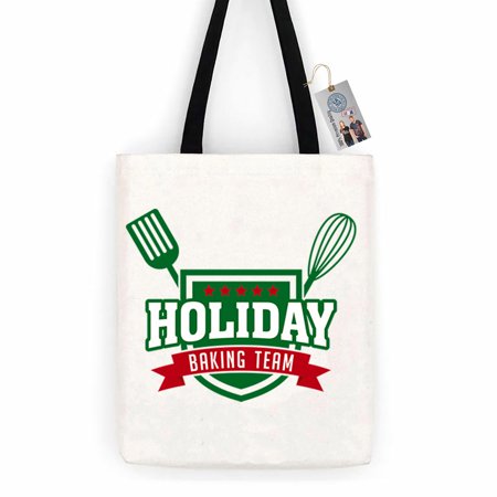 Christmas Holiday Baking Team Cotton Canvas Tote Bag Day Trip Bag Carry