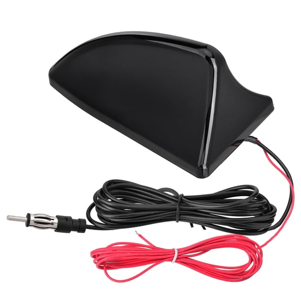 Antena de Radio para Auto Eightwood Aleta de Tiburón Universal con Alimentación de 12V