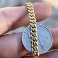thumbnail image 4 of 14k Gold Plated Over Stainless Steel Miami Cuban Link Chain 14K GP Necklace 5MM x 22" Inch, 4 of 9