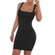thumbnail image 1 of Vestido midi sin mangas de 1 pieza Vestido largo sin mangas Vestido de verano Vestido de poliéster con correa (Negro M), 1 of 7