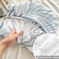 thumbnail image 4 of Twin Sze Fitted Sheet Set - Coastal 2 Piece Bedding Sets 16" Deep Pocket Fitted Sheet with 1 Pillowcase, Summer Beach Nautical Coral Starfish Brushed Microfiber Hotel Luxury Bed Sheets, 4 of 9