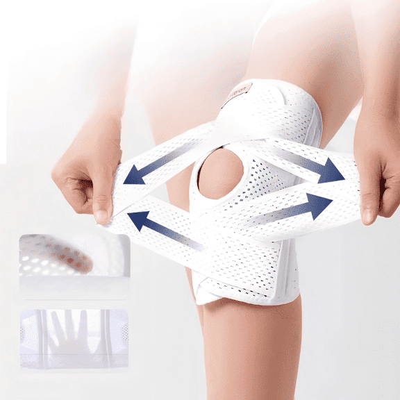 New Updates Knee Brace for Women Plus Size,Men Knee Stabilizer Support for ACL,MCL,Meniscus Tear,Sport Knee Compression Wrap with Dual-Sided Stabilizers (M)