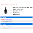 thumbnail image 2 of Ball Joint - Compatible with 1998 - 2003 Jaguar Vanden Plas 1999 2000 2001 2002, 2 of 2