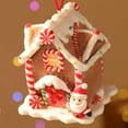 thumbnail image 4 of Yucurem Christmas Gingerbread House Ornaments with Rope, Light Up Resin Christmas Pastel Candy House Hanging Ornaments for Tree Holiday Party Home Decoration, 4 of 8