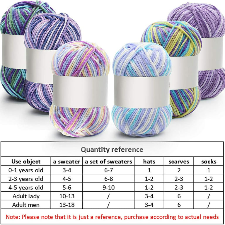 Crochet Yarn For Crafts 6 Assorted Colors Soft Polyester Knitting And  Crochet Yarn Washable Slightly Elastic Hand-Knitted Supply - AliExpress