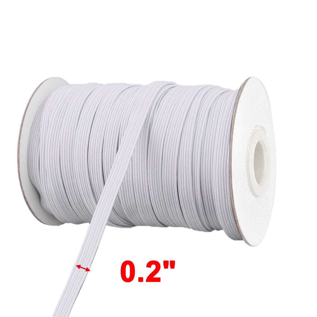 Unique Bargains Rubber Elastic String Sewing Pants Trousers Garments Band Rope White 2m Length, Size: Others