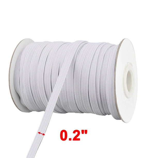 Polyester Sewing Tool Stretchy Elastic Band Spool White 29.5 Yards x 0.2  Inch