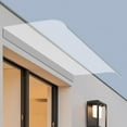 thumbnail image 5 of Miumaeov Awning Canopy Porch Door Awning UV Rain Snow Protection for Front Door/Porch Patio Roof Rain Shelter Thicken Clear Cover Maintenance Patio Awning Polycarbonate Sheet No Brackets, 5 of 12