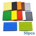 thumbnail image 2 of 50pcs DIY Building Blocks 6x8 Dots 12Color Educational Creative Size Compatible With 3036 Toys for Children Thin Figures Bricks Light Grey 50PCS, 2 of 6