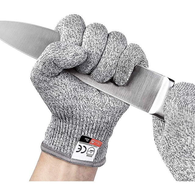 Guante anticorte 1 par de guantes anticorte, protección de grado alimenticio 5, guantes de seguridad para pelar y cortar en la cocina