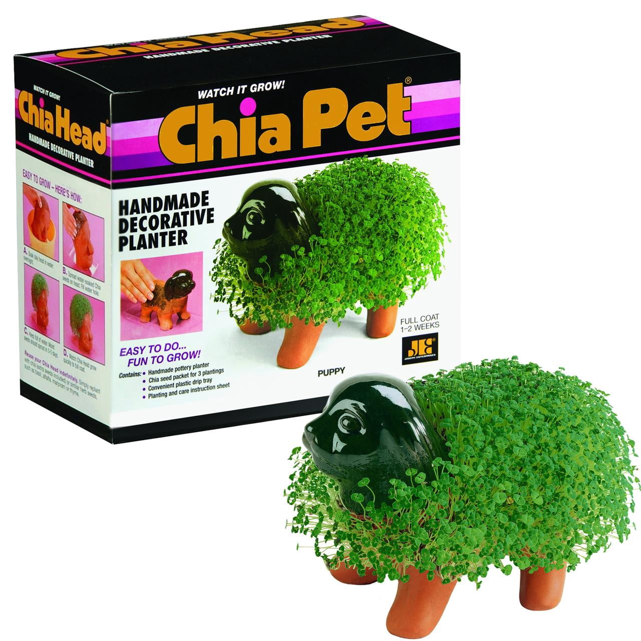 Puppy Classic Chia Pet Handmade Decorative Planter by JEI