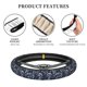 thumbnail image 4 of Fotbe Cherry Blossoms on Navy Background Funda para Volante Universal de 15 pulgadas, Accesorios para Auto para Hombre y Mujer, Protector de Volante Cómodo para SUV y Sedán, 4 of 6