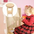 thumbnail image 4 of Doll House Miniature Stool Doll House Mini Stool Miniature Wooden Stool Model, 4 of 9