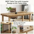 thumbnail image 2 of Tribesigns 63-Inch Computer Desk, Rectangular Writing Table with Solid Wood Legs and Thickened Desktop for Home Office, 2 of 5