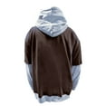 thumbnail image 3 of Men's Fanatics Brown/Heather Gray Cleveland Browns Big & Tall Twofer Pullover Hoodie, 3 of 3