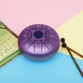 thumbnail image 2 of Tambor de Lengüeta Muslady 5.5 Pulgadas, Diseño con Elementos del Zodíaco Chino, 8 Notas en C, Incluye Estuche, Partituras y Baquetas, Color Morado Oscuro, Ideal para Meditación y Yoga., 2 of 6