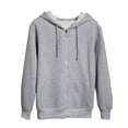 thumbnail image 2 of Men Thermal Lined Fleece Hoodie Casual Long Sleeve Zip up Sweater Hooded Coat with Pocket Jacket Sportwear, 2 of 7