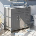 thumbnail image 4 of VanAcc 36" Bathroom Vanity with Sink Combo, Modern Small Single Bathroom Cabinet Set, Grey, 4 of 7