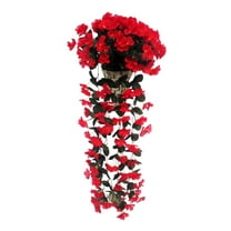 Artificial Silk Chlorophytum Bouquet for Garden Fence Privacy Screen and Wall Decoration, 27.56 Inch Indoor Outdoor Greenery Panel