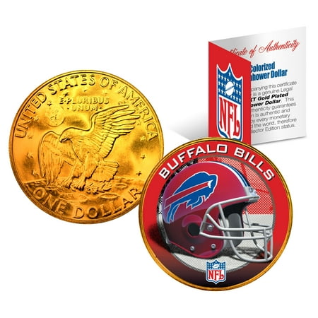 - BUFFALO BILLS NFL 24K Gold Plated IKE Dollar US Coin *OFFICIALLY LICENSED*