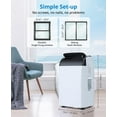 thumbnail image 6 of Seetaras Portable Air Conditioner, 14,000 BTU Air Conditioners 3-IN-1 Quiet AC Unit with Remote Control, Built-in Dehumidifier, Fan, Sleep Mode, Cools Room up to 750 sq. ft, Window Exhaust Kit, 6 of 7