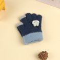 thumbnail image 1 of Guantes para niños, cálidos, de invierno, con forro polar, gruesos, de cinco dedos, multidedos, para niñas, de dedos completos, resistentes al frío, 1 of 6