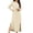Beige, variant on Women Nightgowns Hooded Ribbed Knit Kangaroo Pocket Side Slits Ankle Length Long Sleeve for Cold Evenings at Home and Weekend Mornings