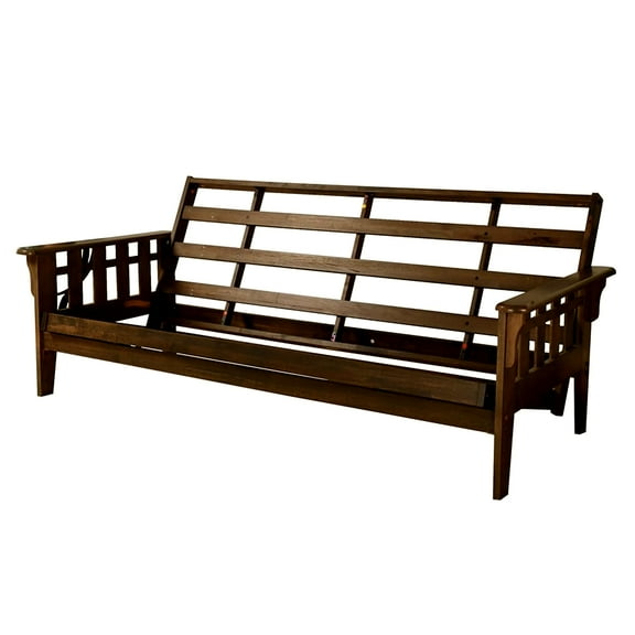 Kodiak Furniture Tucson Wood Futon Frame in Rustic Walnut Brown