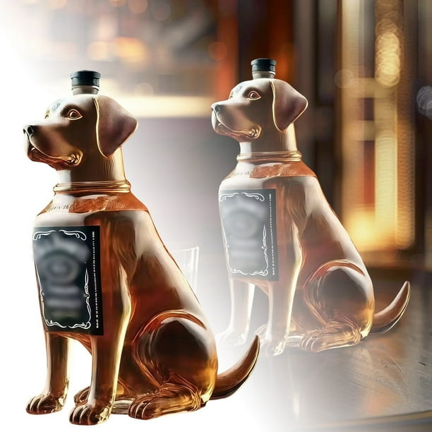 Botellas de perro Botellas de vidrio Botellas vacías Selladas Adornos para el hogar Vino Vino.